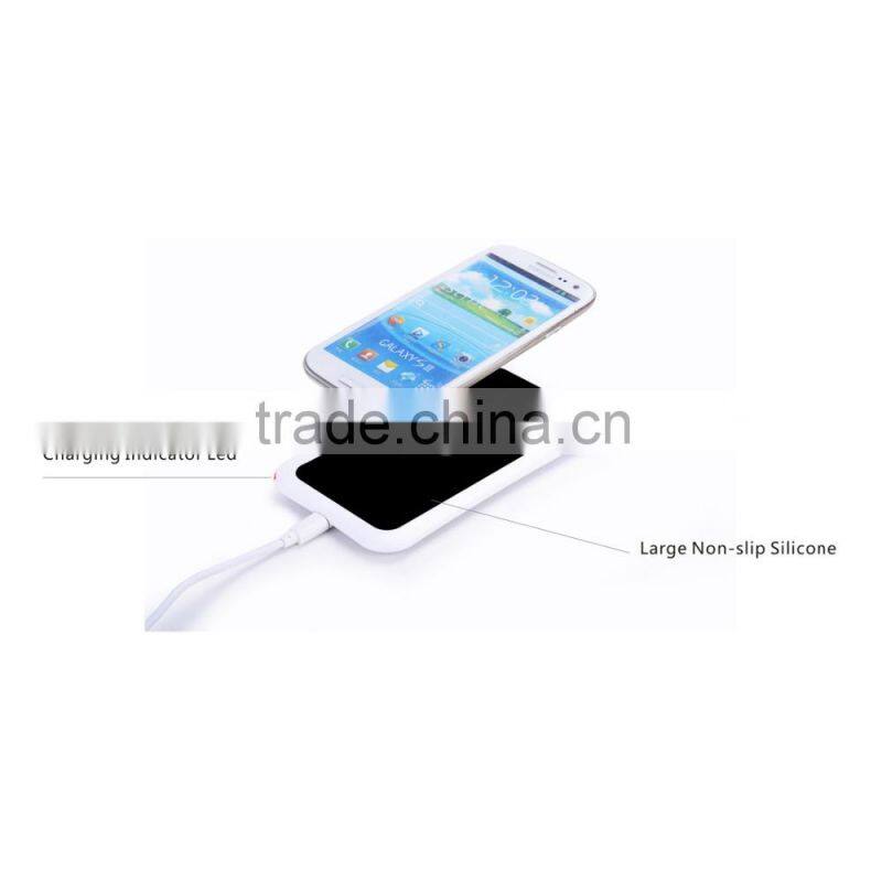 High performance qi wireless charger transmitter for iphone for samsung with no-slip silicone