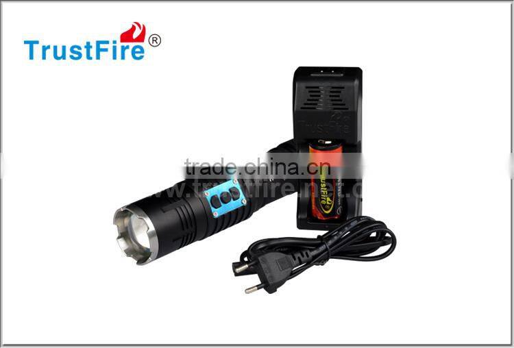 High power flashlight zoomable rechargeable led emergency light 550LM TrustFire Z7 Motor driving flashlight beam focus