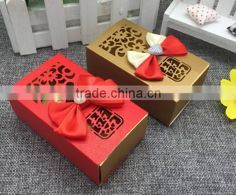 High quality wedding party favor boxes gold wedding favour boxes