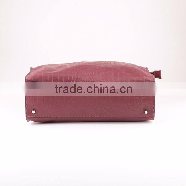 5602 - 2016 Spring fashion croco genuine leather branded woman bag in low price