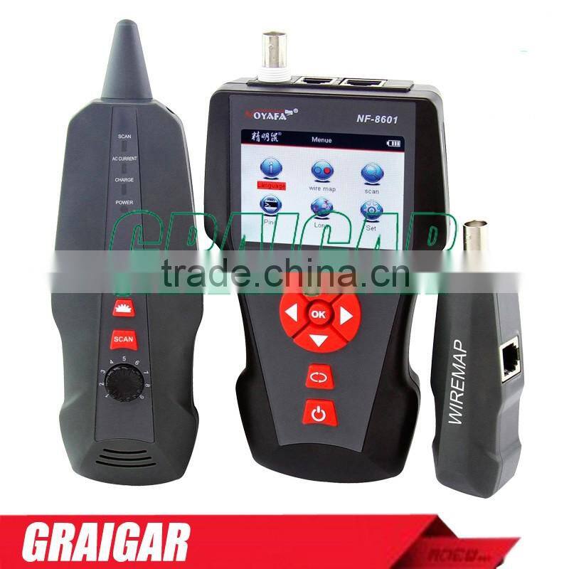 Original NOYAFA NF-8601 LAN Network Cable Tester Multifunctional Diagnose Tone Tracer BNC PING/POE RJ45 RJ11 Phone Wire Tracker