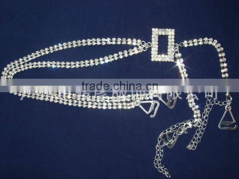 Metal rhinestone shoulder staps J072