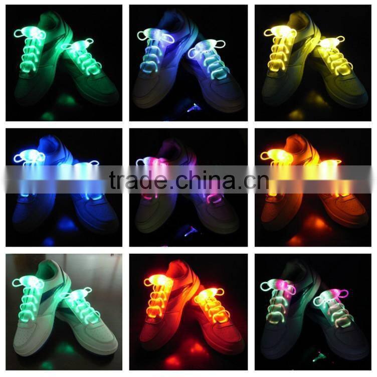 High quality LED Shoelaces with Continuous and 2 Blinking Modes Flash Lighting the Night for Party Hip-hop Dancing
