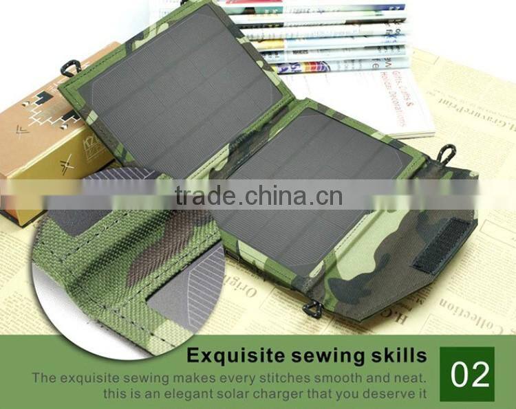 Super fast charge 4000mah folding solar power bank for 5v electronic device