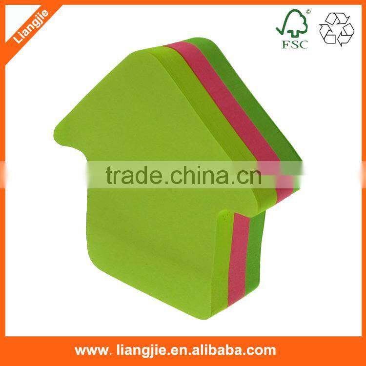Eco-friendly promotional neon and colorful sticky note pad customed office and school self-adhesive note pad