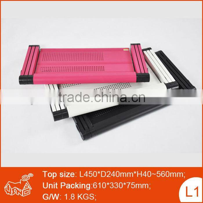 Wooden folding design adjustable portable laptop desk in bed