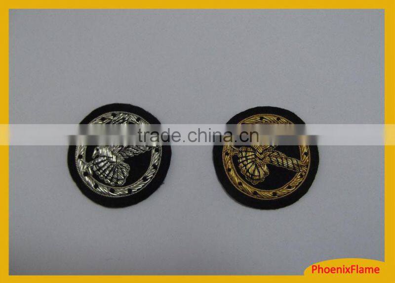 Indian metallic thread embroidery patch