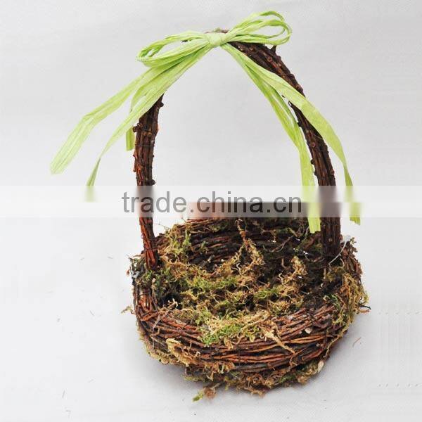 DIA20X17CM EASTER NATURAL BASKET