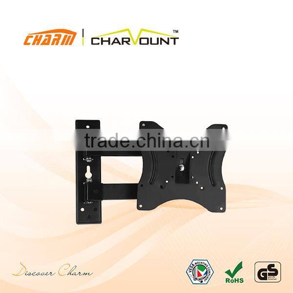Retractable tv bracket for 17"-42", 180 degrees swivel tv mounting bracket
