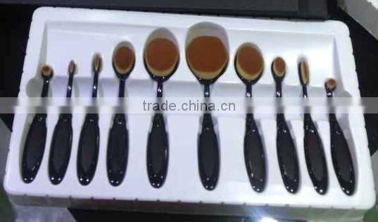 10pcs oval shape toothbrush stype BB cream makeup brush set