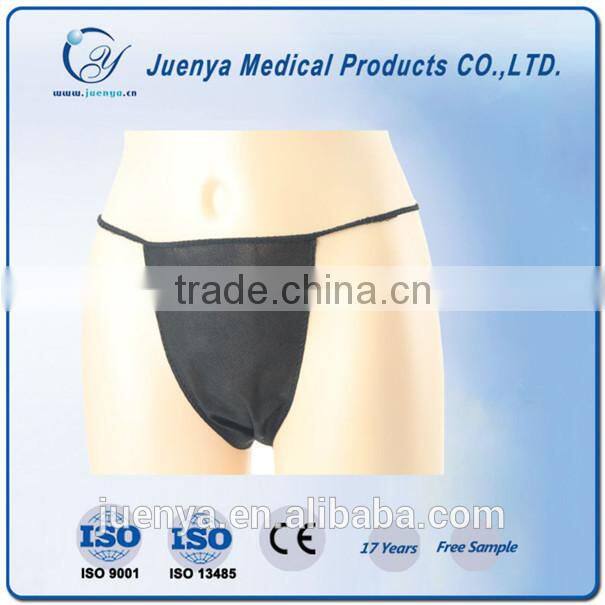 Disposable black nonwoven sheer g-string