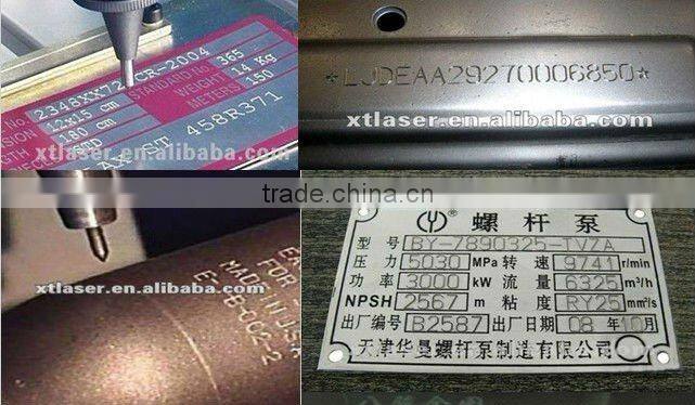 Dot pin marking system on Materials Plate