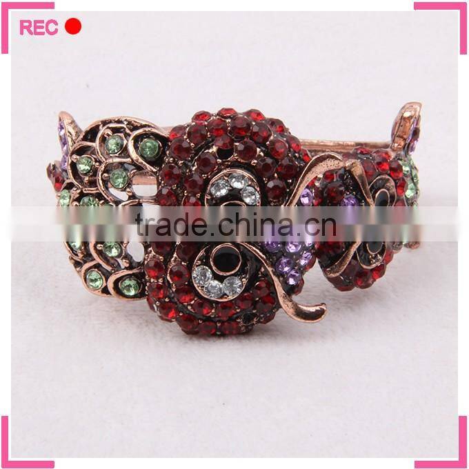 Fashion bangle for party, owl decoration rhinestone bangle