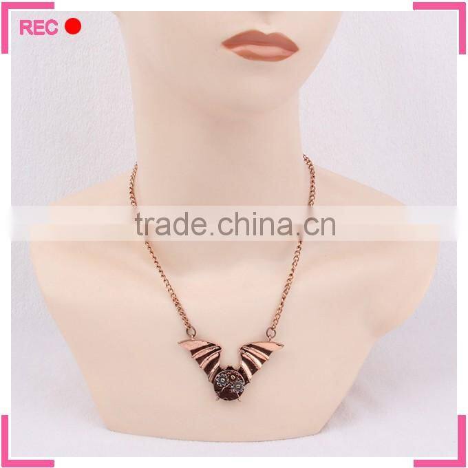 Personalized necklace with bat pendant, necklaces for young girls