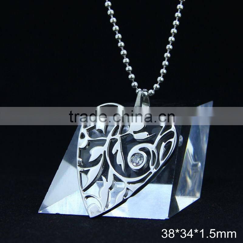 fashion women Free Shipping Heart Pendant Necklace with rhinestone