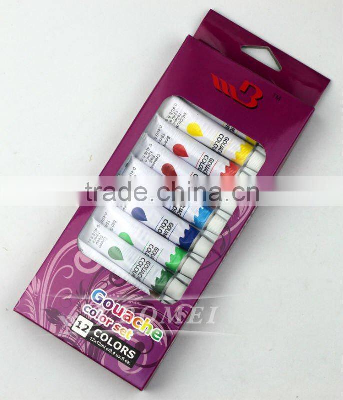 12ml 12colors gouache paint set