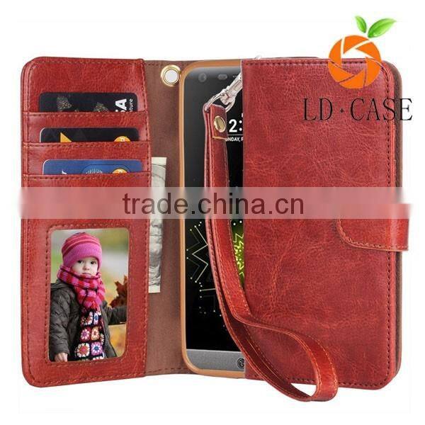 factory price for LG G5 phone case, high quality leather flip phone cover for LG G5