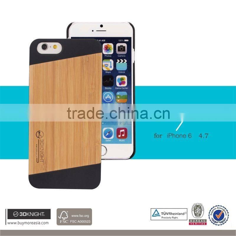 Factory Price Mobile Accessories Laser Engraving Custom Design PC Wooden Cell Phone Case Wood for iPhone 6 Case 3D KNIGHT