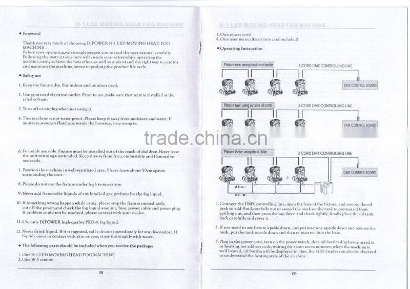 Stage Effect 1500w Fog Machine With 8*10W RGB Machine Party Hazer DMX Smoke Machine LED