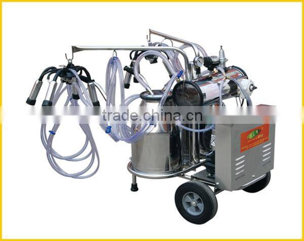 rotary vane vacuum pump milking trolley portable cow milking machine