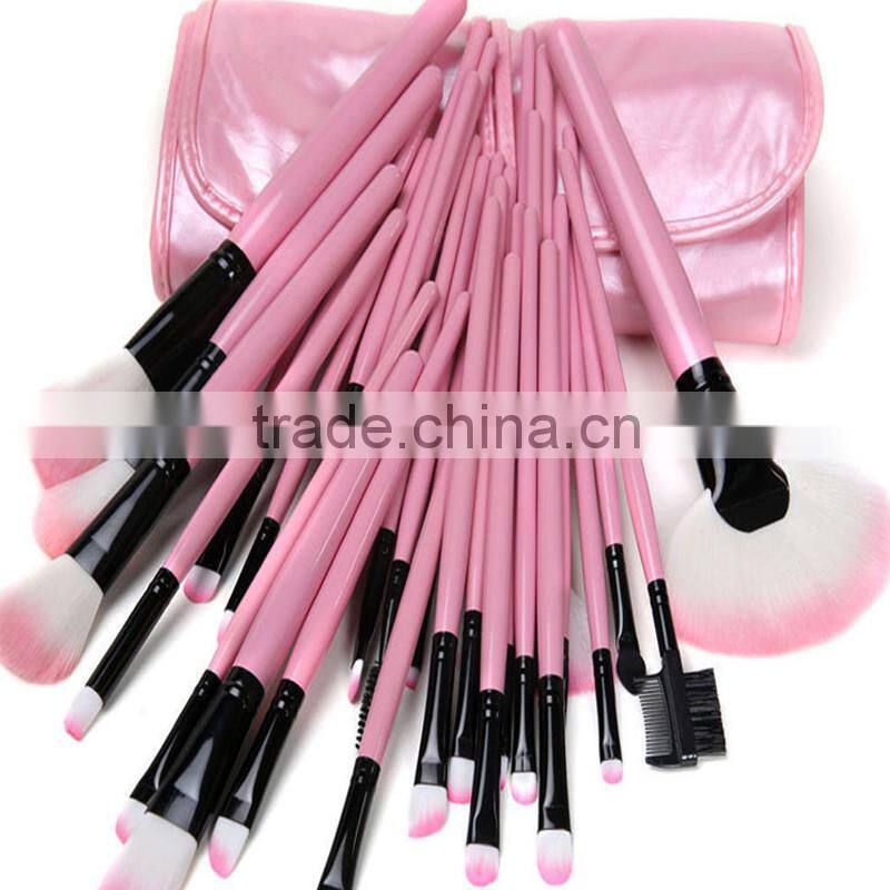 Hot sell pink makeup brush set 32 piece professional makeup brush set
