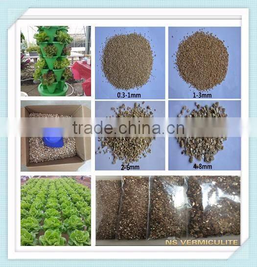 3-6mm 4-8mm etc Expanded Vermiculite as growing media for Agriculture