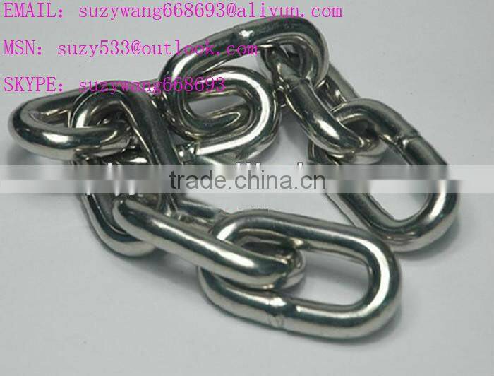 chain galvanized short link steel chain DIN766