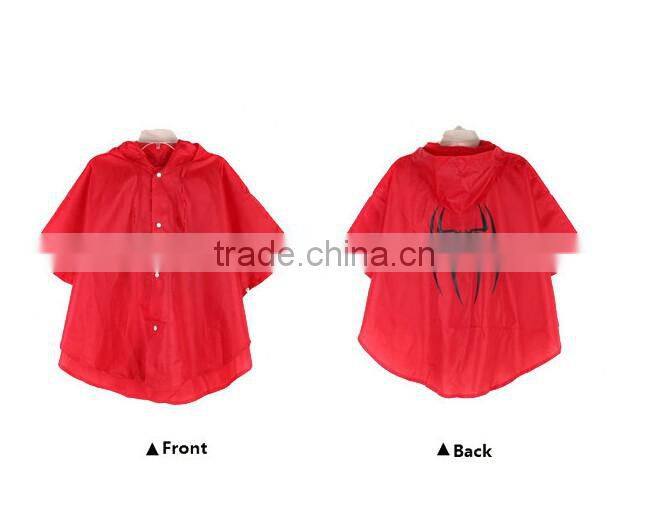 Wholesale 2017 new popular polyester waterproof super hero kids raincoats