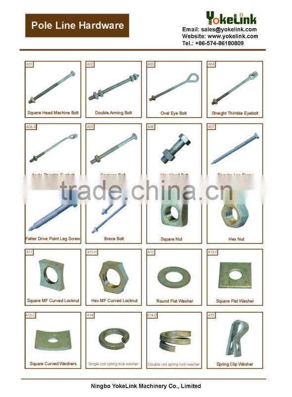 Hot dip galvanized Crossarm Pin/Spindle for insulator