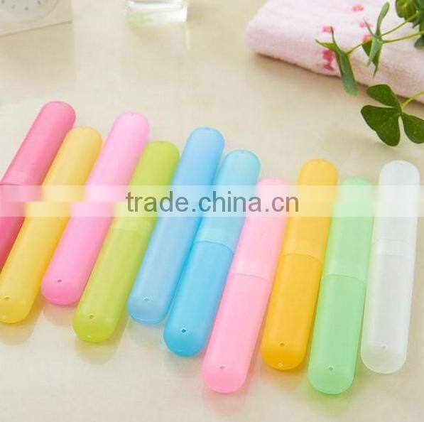 Plastic colorful travel toothbrush box, toothbrush case