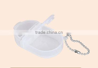 oval shape plastic portable medicine case/ bill box