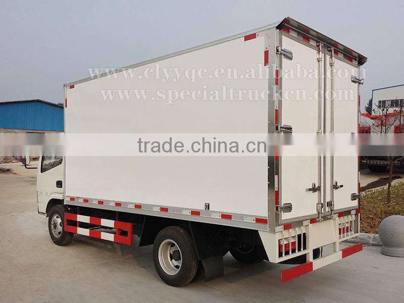 Dongfeng DFAC 3 TON mini refrigeration unit 4x2 food refrigerator van truck for sale