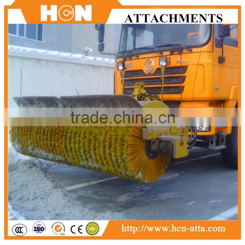 Hydraulically-driven Angle Broom Sweeper Attachments For Engineering Vehicle