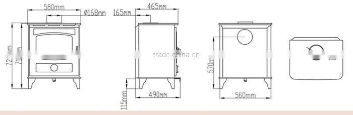 2016 popular sale 10 kw wood fireplace cast iron wood stove fireplaces with good price