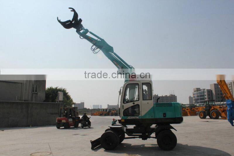 agriculature machinery LOW PRICE JINGONG JGM9075L wheel excavator