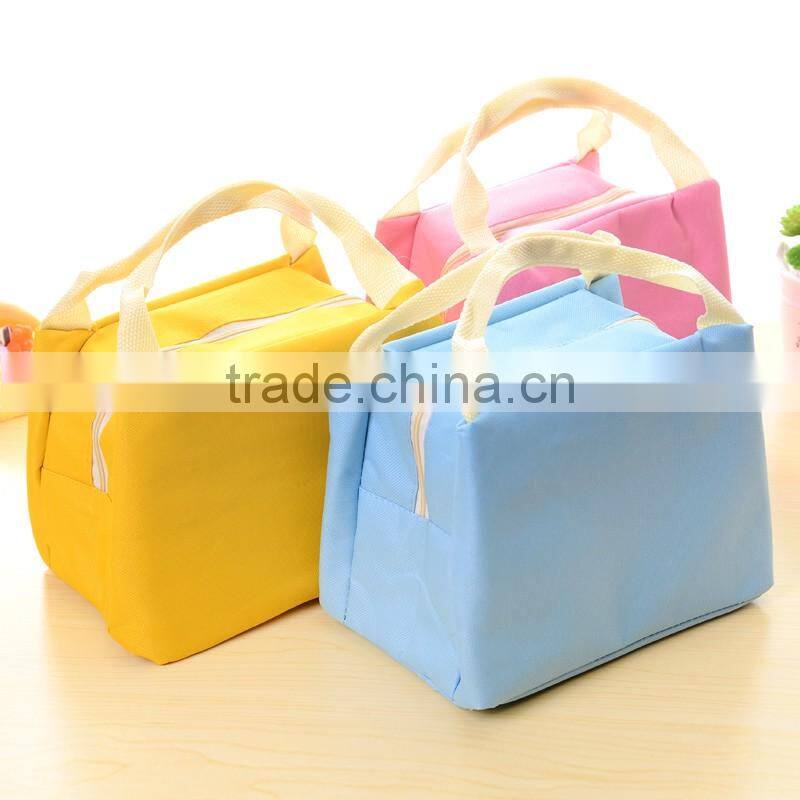 Promotion Pattern Canvas luminum foil insulated thermal kids lunch bag for school