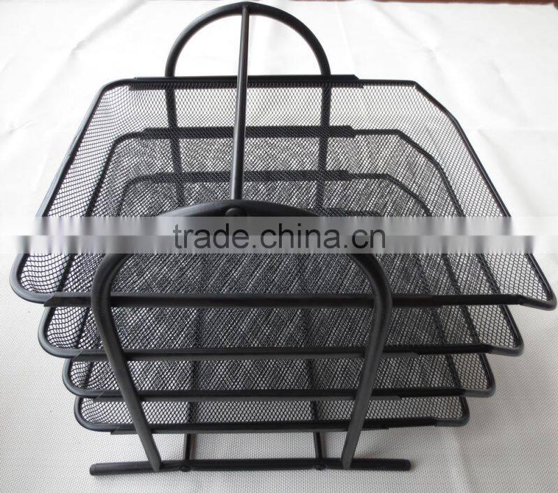 Mesh 4 Tier Document Desk Organizer Tray For Home And Office