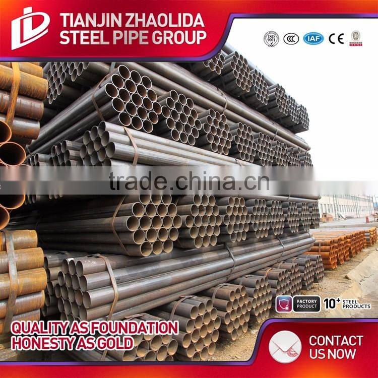 Factory Direct Sale Price scaffolding carbon black welded steel pipe/tube tianjin machinery