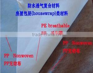 waterproof and breathable composite nonwoven