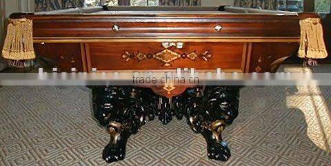Classical Antique carving wooden pool table, snooker table,billiards,MOQ:1PCS(B68002)