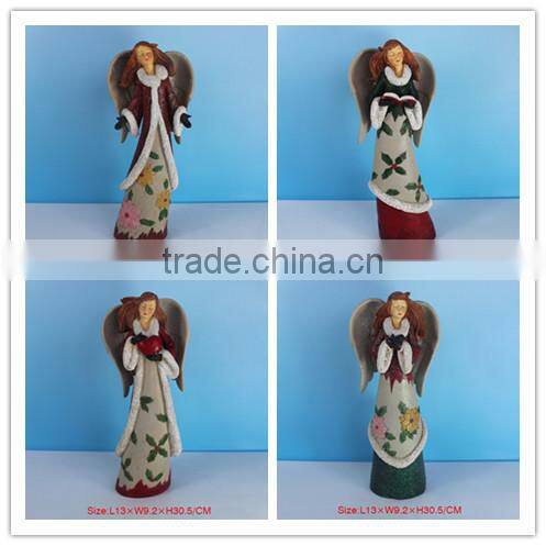 Resin winged guardian angel statue
