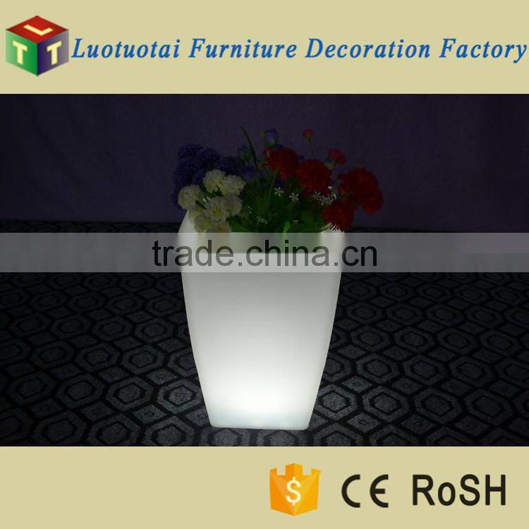 Waterproof LED garden furniture battery operated illuminated LED flower pot planter