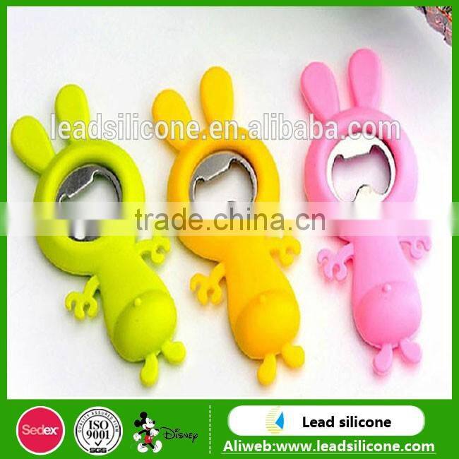 2017 NEW silicone rabbit beer bottle opener