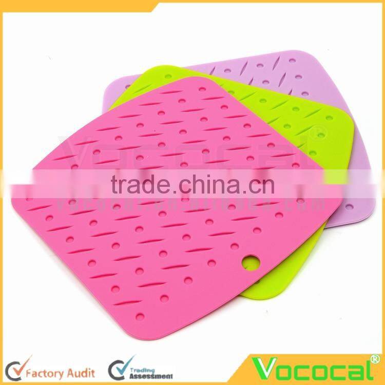 Small Smooth Angle Square Silicone Placemat Cup Mat Coaster Place Mat