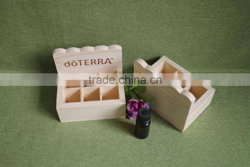 Eco-Friendly Feature and Tools Use wooden essential oil display storage box with 6 compartments