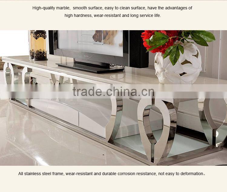 E376 Living Room Marble Wall Stone TV Stand