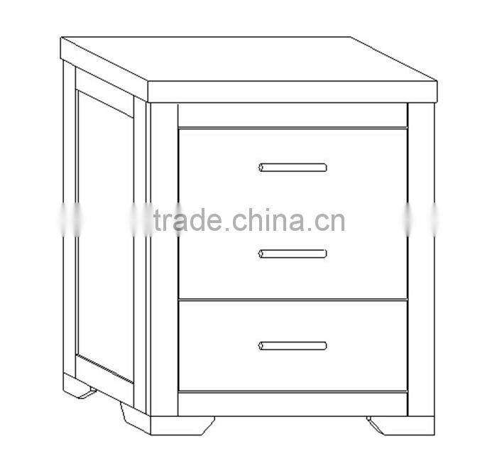 Wooden nightstand, bedside