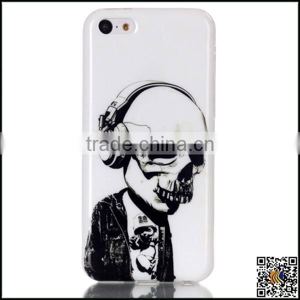 TPU material edging IMD craft protective case for iPhone5C,TPU material case