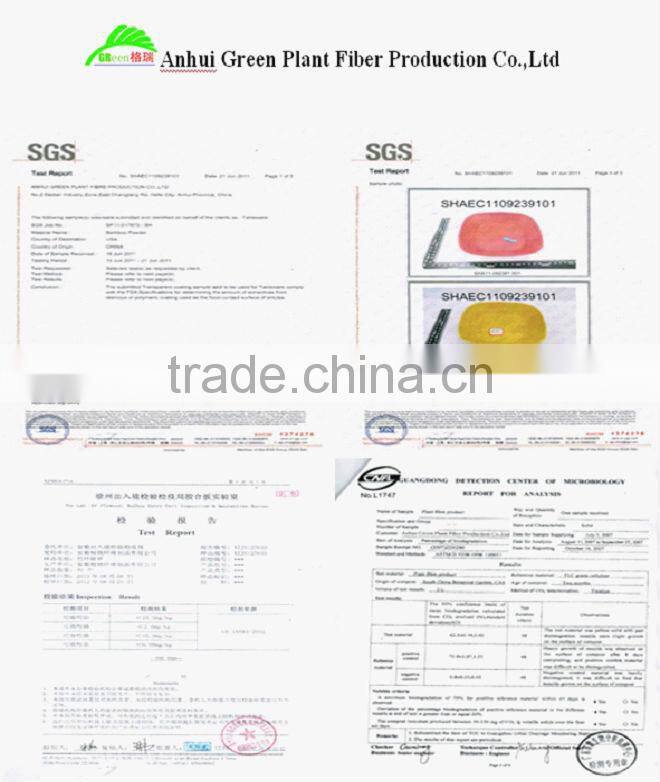 The high quality natural biodegradable bamboo fiber tableware