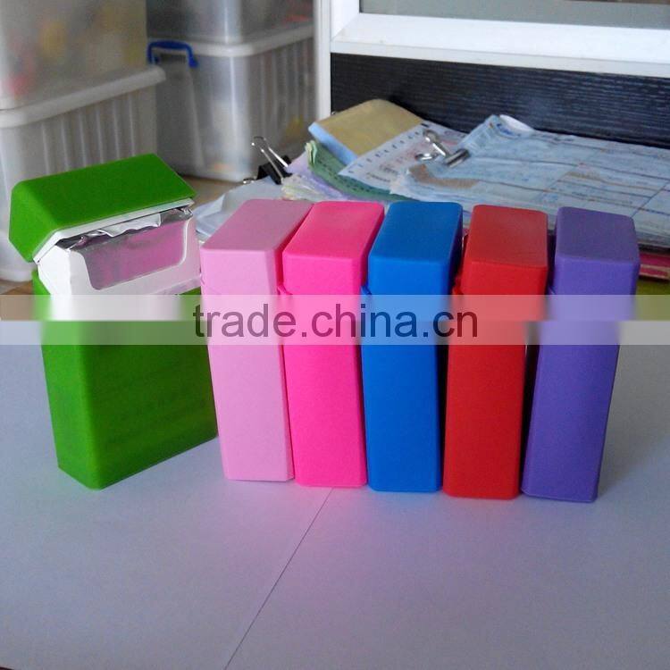 Eco-friendly cigarette pack cover silicone rubber /aluminium cigarette box cases,slim silicone cigarette case